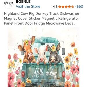 Farm Animal Magnet Cover for Kitchen Appliances